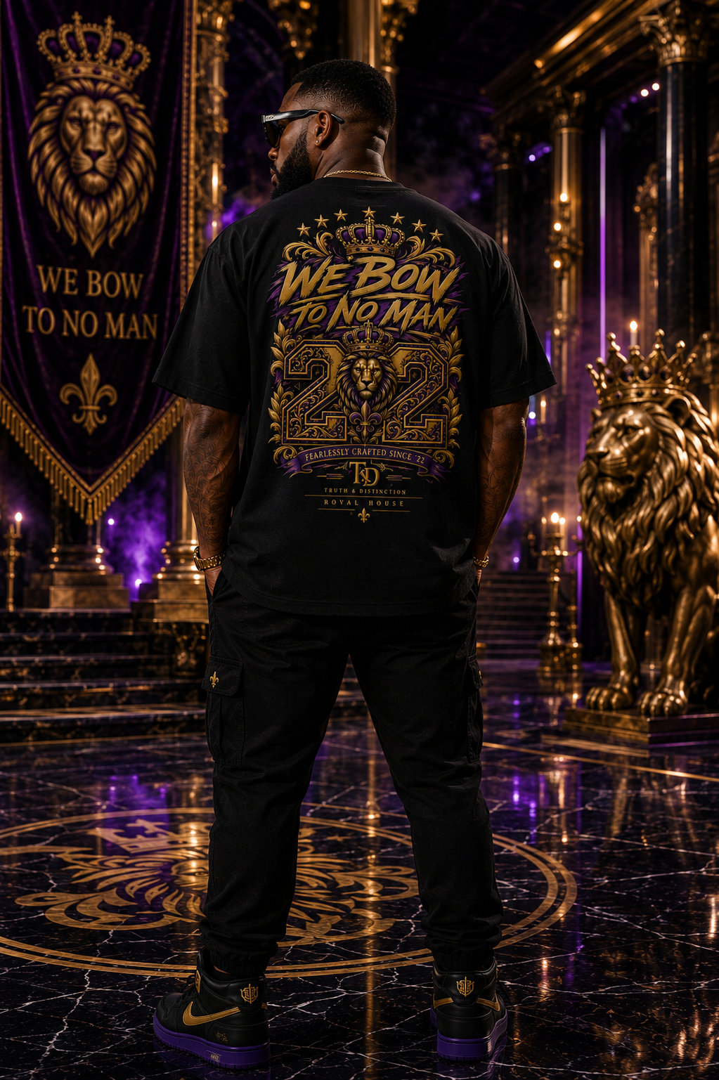 WE BOW TO NO MAN Heavyweight Tee