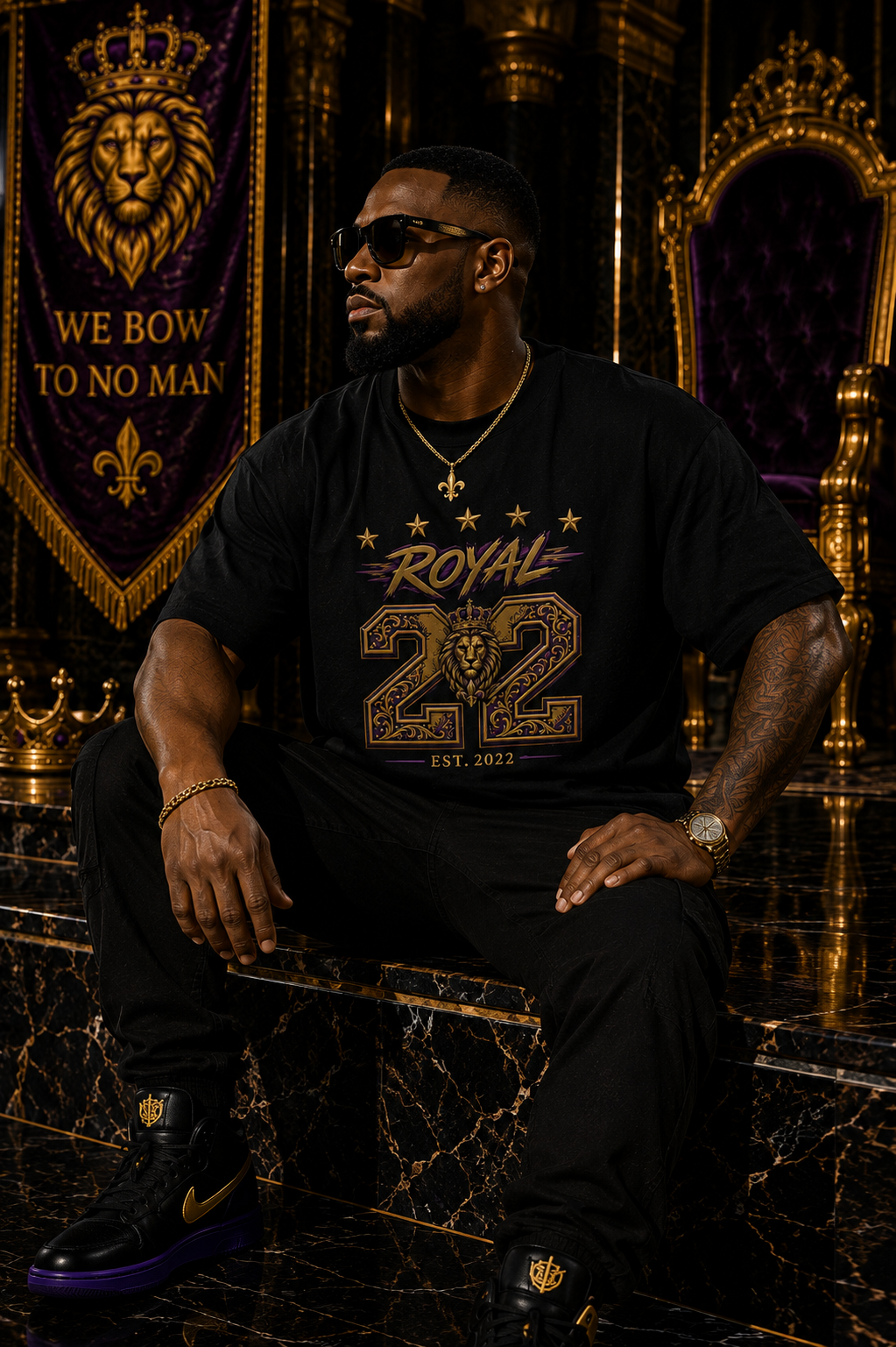 WE BOW TO NO MAN Heavyweight Tee