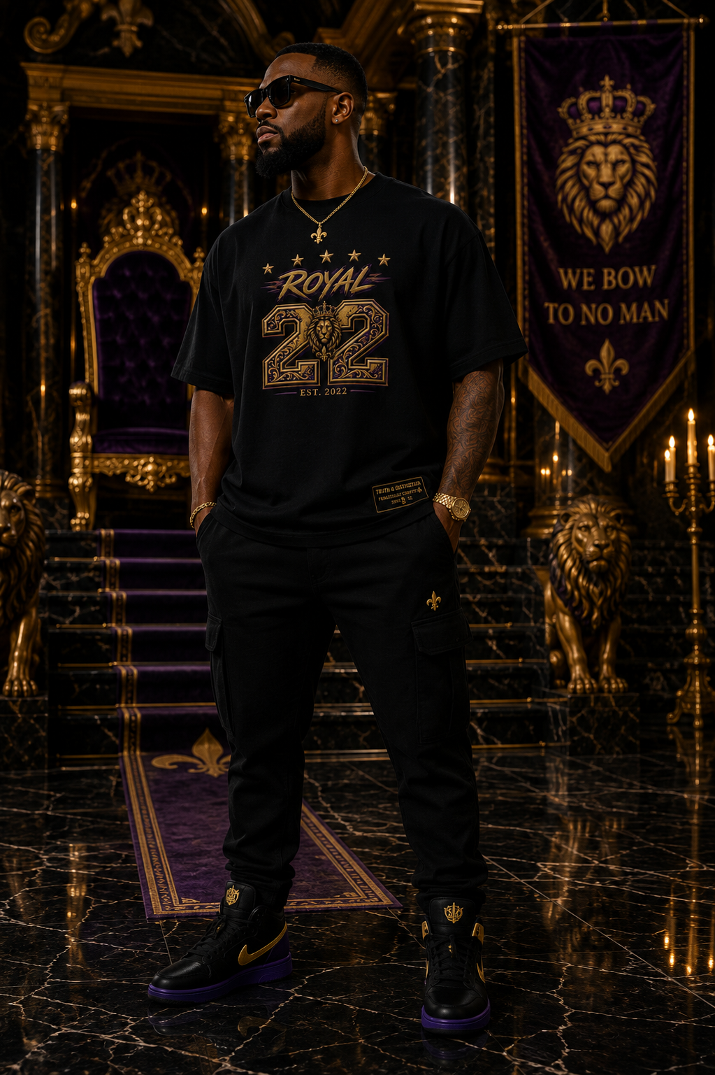 WE BOW TO NO MAN Heavyweight Tee