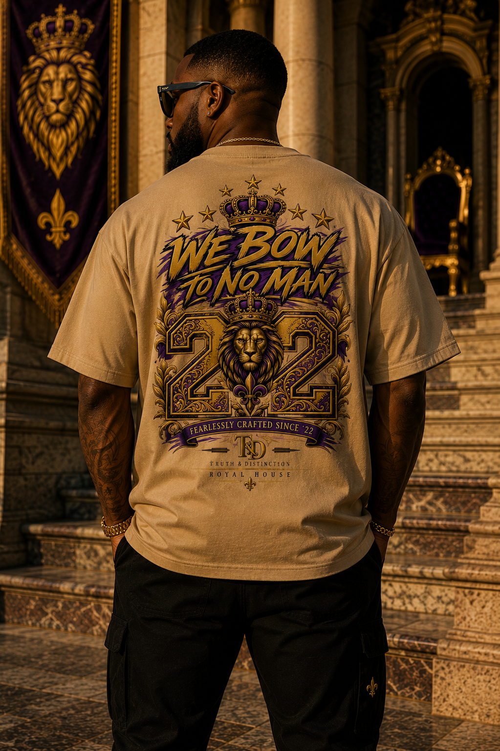 WE BOW TO NO MAN Heavyweight Tee