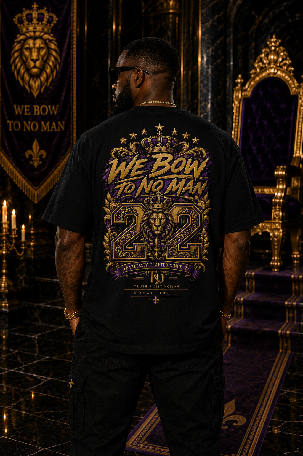 WE BOW TO NO MAN Heavyweight Tee