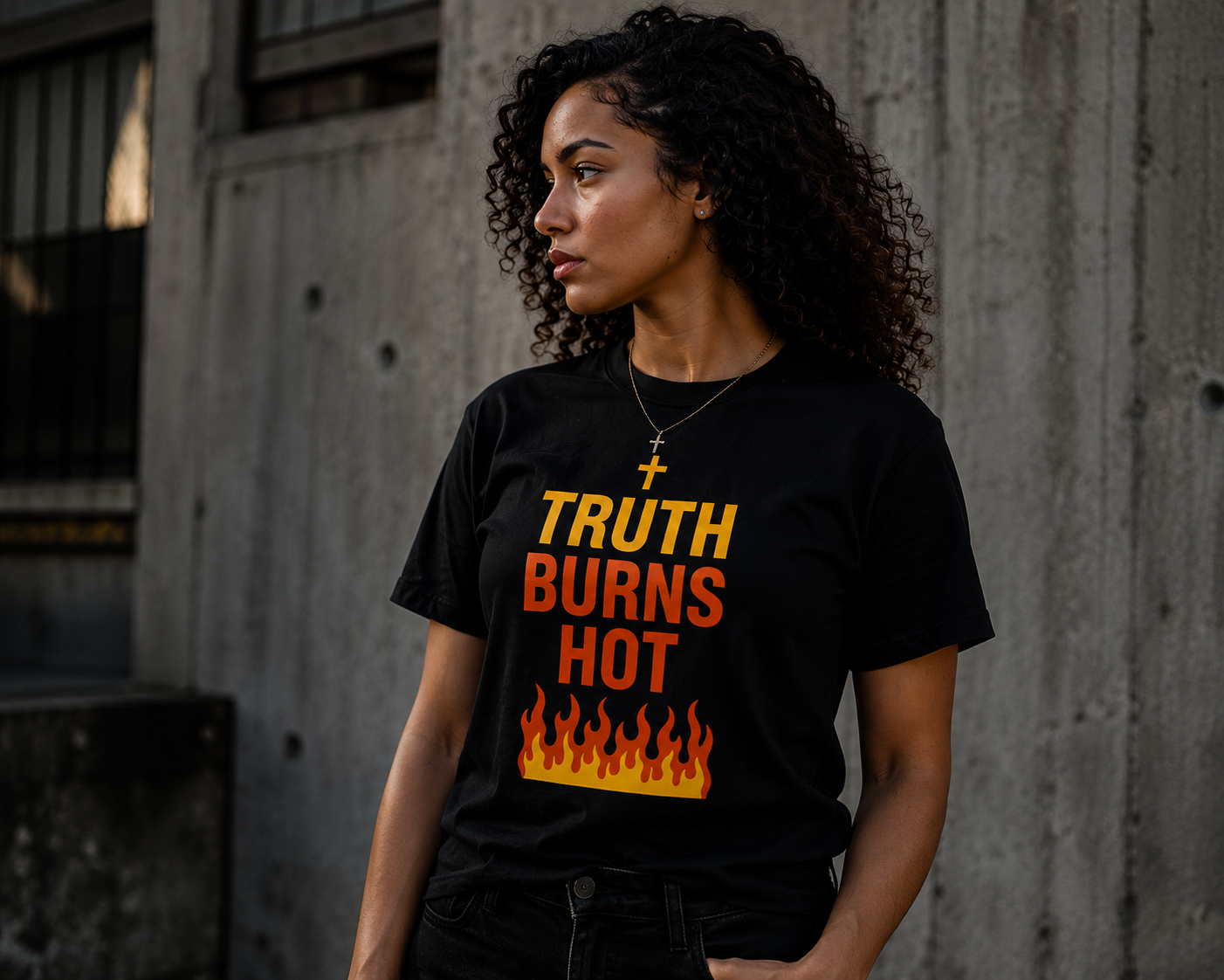 TRUTH BURNS HOT TEE
