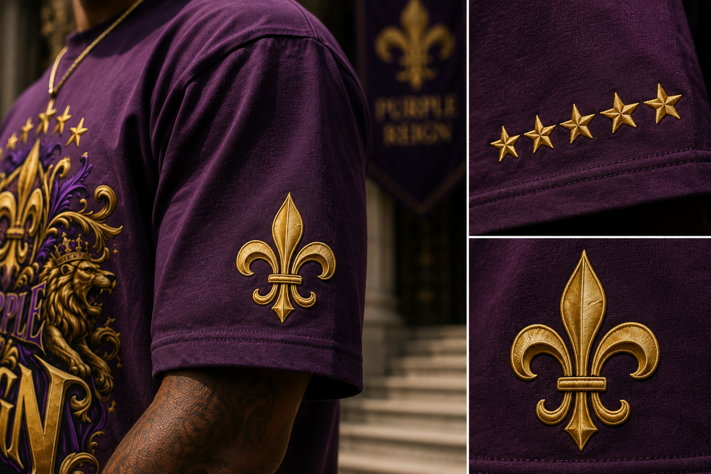 Purple Reign We Bow To No Man Heavy Tee